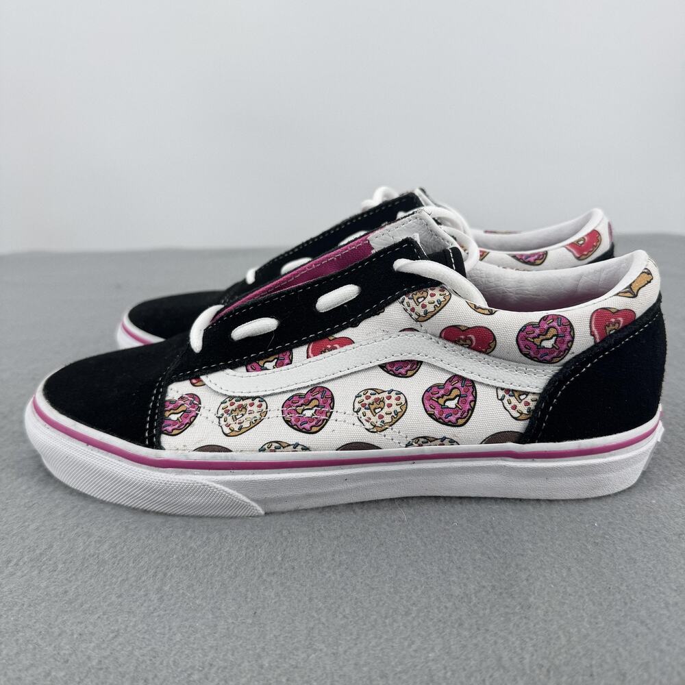 Vans Old Skool Love Donuts Junior‎ 6 Womens 7.5 Black Pink New 507452